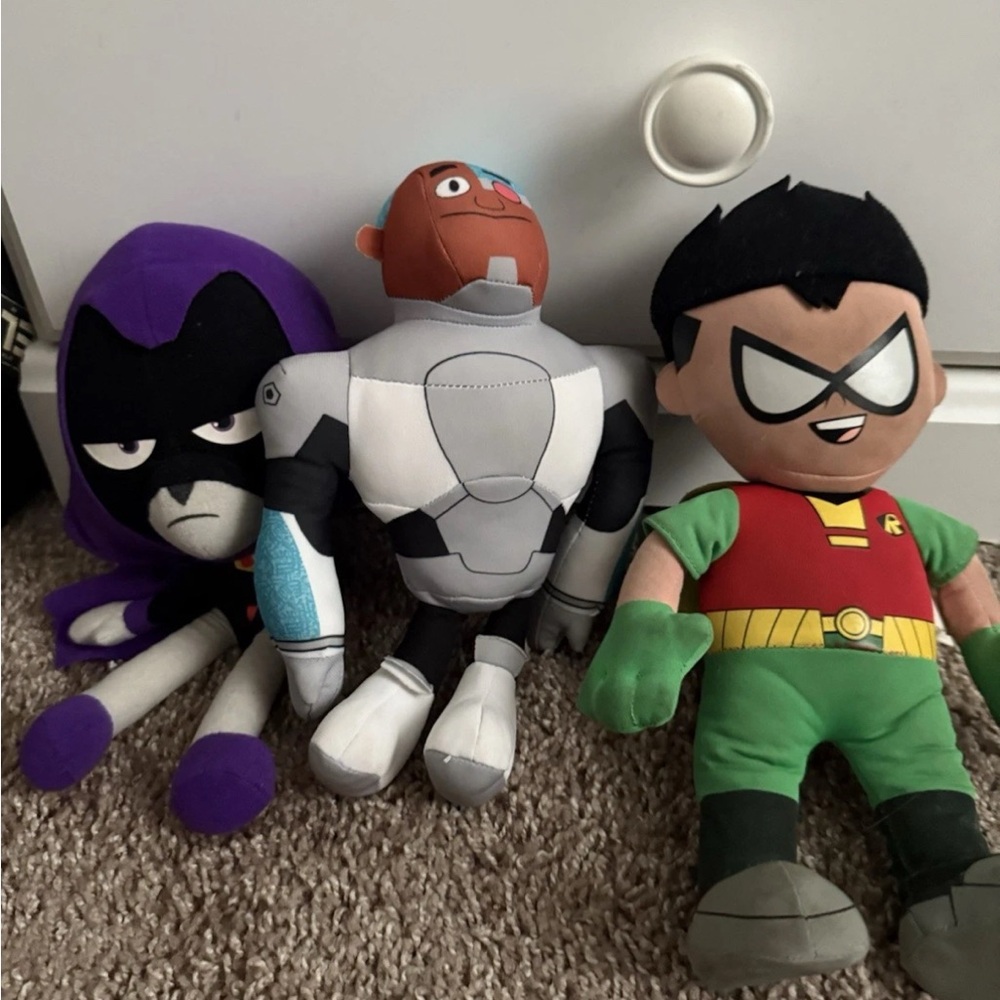 DC Universe Teen Titans Go! Plush Raven Cyborg Robin Stuffed Animation Toys